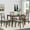 Walnut, variant on 5-Piece Dining Table Set for 4, Kitchen Dining Table with 4 Soft Cushioned Solid Wood Chairs, Ideal for Home or Restaurant Use.(Grey_Medium)