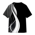 thumbnail image 5 of V-Neck Women's Short Sleeve T-shirt Summer Tops For Women Short Sleeve Crewneck Oversized T Shirts Trendy Solid/Flower Printed Beach Vacation Clothes,Black Women's Short sleeve T-shirt S, 5 of 6