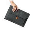 thumbnail image 1 of Bolsa de almacenamiento para computadora y tableta de 14-15,6 pulgadas Bolsa de maleta de fieltro y cuero de PU Negro Namotu CZDZ-HY121, 1 of 6