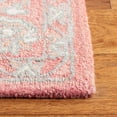 thumbnail image 2 of SAFAVIEH Micro-Loop Britton Floral Bordered Wool Area Rug, Pink/Ivory, 5' x 5' Square, 2 of 5