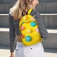 thumbnail image 5 of Disketp Easter eggs (2) print Canvas Backpack Lightweight Travel Daypack Student Rucksack Laptop Backpack-, 5 of 5