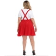 thumbnail image 6 of HDE Plus Size Suspender Skirt Cute Skater Skirts Sizes 1-4X Red 3X, 6 of 8