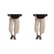 thumbnail image 2 of Sonducket Pantalones casuales ligeros y transpirables para mujer con cintura elástica. Los pantalones están hechos de algodón. Type3 NO3, 2 of 6
