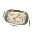 thumbnail image 3 of Vacemry Under $5 Snowman Pattern Metal Tray, Festive Snack Dish with Snowman Christmas Tree Design, Serving Platter for Appetizers Desserts, Holiday Party Tableware, 3 of 6