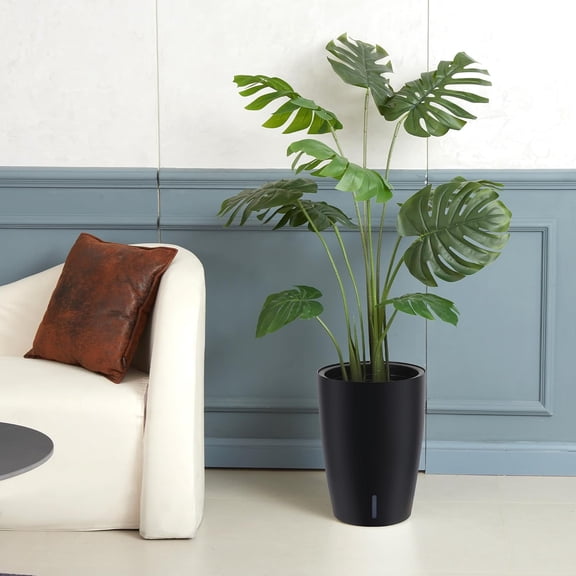 Acekid 16" Tall Planters Set of 2, Plant Pots, Self Watering Pots for Indoor Plants, Flower Pots With Built-In Drainage and Visual Water Level Design, for Patio, Porch, Living Room