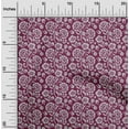 thumbnail image 2 of oneOone Cotton Jersey Dark Magenta Fabric Floral Sewing Craft Projects Fabric Prints By Yard 58 Inch Wide, 2 of 4