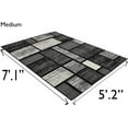 thumbnail image 4 of HR Square Pattern Area Rug 5x7 [5'.2" x 7'.1"] Geometric Contemporary Modern Black & Grey Carpet Comfy shed Free Stain Resistant, 4 of 9