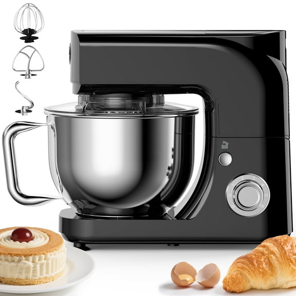 Stand Mixer,5.3QT 800W 6-Speed Tilt-Head Kitchen Electric Mixer with Dough Hook,Whip and Beater
