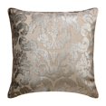 thumbnail image 1 of Pillow Case Custom, Silver 24"x24" (60x60 cm) Euro Size Pillow Covers, Velvet Silver Foil & Beaded Cord European Pillow Covers, Damask Pattern, Victorian Style - Damask Bounty, 1 of 2