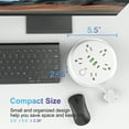 thumbnail image 5 of Power Strip,Extension Cords Surge Protector with 2 USB & 2 TypeC & 5 Outlets Portable Desktop Charging Station Long Extension Cord 70 inches for Office,Home,Hotels,Cruise Ship,Nightstand,White, 5 of 7