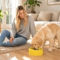 thumbnail image 5 of No Spill Dog Water Bowl with Floating Disc, Slow Drinking Pet Feeder for Small Dogs, Spill Proof Portable Water Bowl Keeps Beard and Chin Dry，White, 5 of 5