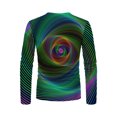 thumbnail image 4 of Waiimak Men'S Unifashion Daily T Shirt Fashion Gradient Color Vertigo Graphic Prints Geometry Print Long Sleeve Tops, 4 of 9