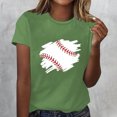 thumbnail image 2 of Blusas de Manga Corta para las Mujeres Imprimir Cuello Redondo, Camiseta Casual para Primavera Verano Diario, 2 of 3