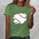 thumbnail image 1 of Fiudx Ofertas Del Día Tops con Estampado de Moda para Mujer, Blusa de Manga Corta con Cuello Redondo, Camisetas, 1 of 3