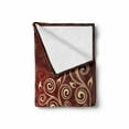 thumbnail image 2 of Burgundy Soft Flannel Fleece Throw Blanket, Floral Swirls Ivy Image Ombre Details Grunge Backdrop Flower Artwork, Cozy Plush for Indoor and Outdoor Use, 70" x 90", Cream Ruby, by Ambesonne, 2 of 6