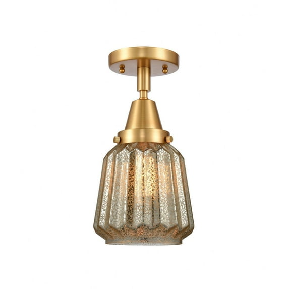 Innovations Lighting - Chatham - 1 Light Flush Mount Satin Gold Finish with