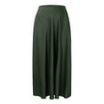 thumbnail image 6 of Fgnfyis Women's Satin High Waist Skirts Summer Fall Outfits Elegant Party Flowy A-line Maxi Skirt formal Green M, 6 of 7