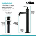thumbnail image 6 of Ramus™ Single Handle Vessel Bathroom Sink Faucet with Pop-Up Drain in Matte Black, 6 of 10