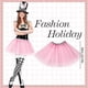 thumbnail image 3 of 5 Piece White Rabbit Costume Set Rabbit Ear Top Hat Thigh Socks Rabbit Clock Necklace Bow Tie Rabbit Nose, 3 of 5