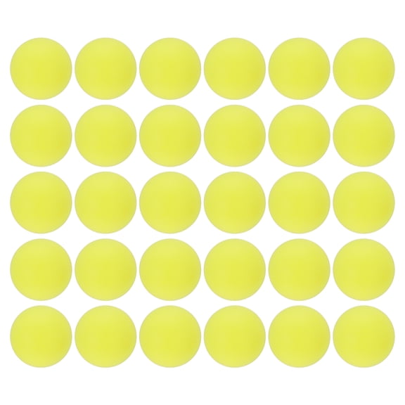 Uxcell Plastic Table Tennis Balls Frosted Light Yellow 30 Pcs, Bulk Ping Pong Balls Game Colored Table Tennis Balls Party Decoration Handcrafted Art DIY Carnival Sports Pet
