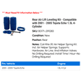 thumbnail image 2 of Rear Air Lift Leveling Kit - Compatible with 2001 - 2005 Toyota Echo 1.5L 4-Cylinder 2002 2003 2004, 2 of 2