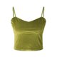 thumbnail image 5 of Playeras,Blusas y Tops,Ropa para Mujer Gimnasio Tank Tops Mujer Blusa corta de terciopelo con ombligo descubierto para mujer (Green, XL), 5 of 7