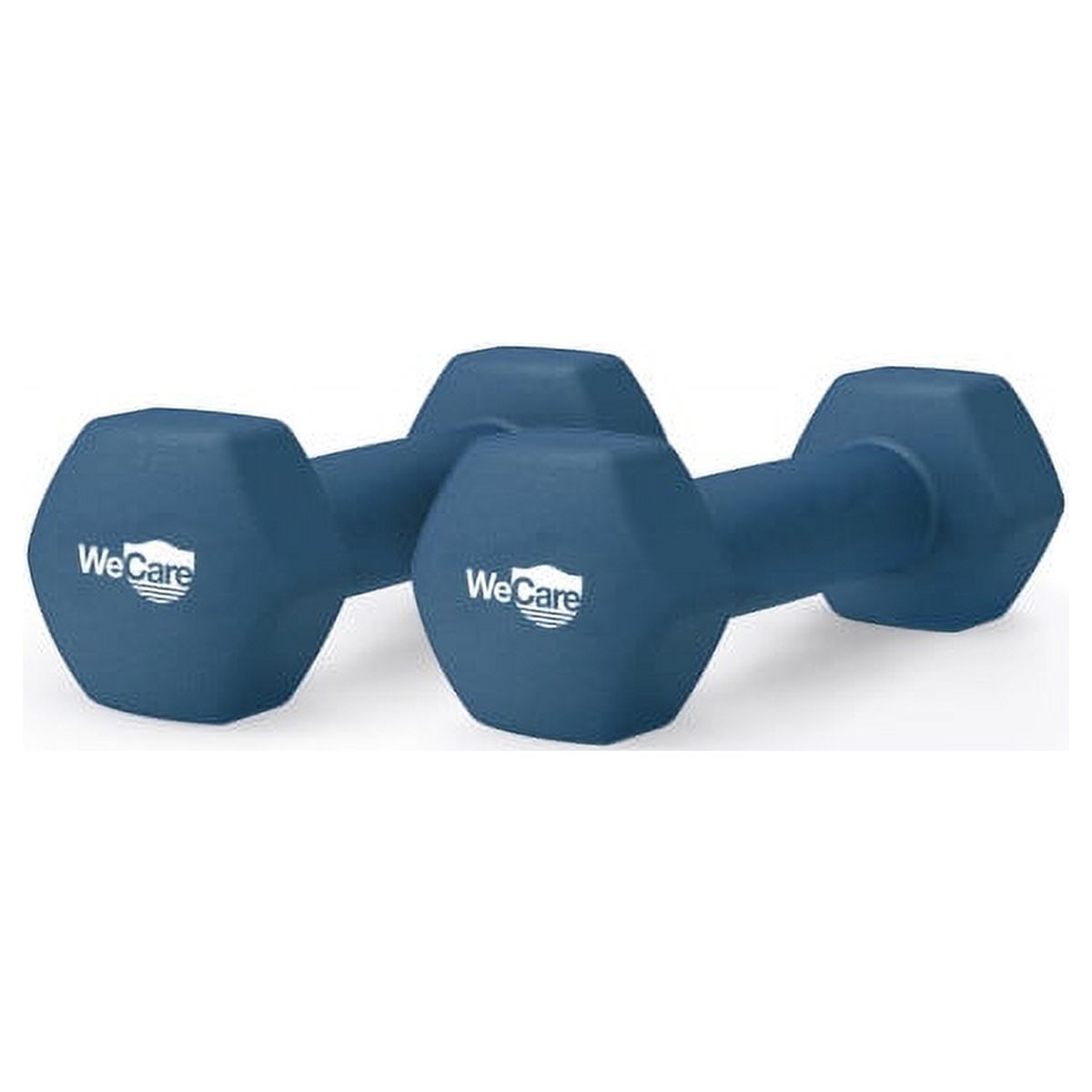 WeCare Hex Neoprene Dumbbell Pair, 2 lb, Blue photo 6