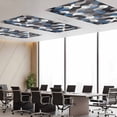 thumbnail image 3 of 1 Pack Blue Black Wavy Fluorescent Light Covers for Ceiling Lights Medieval Abstract White Grey Blue Black Texture Magnetic Ceiling Light Covers Overhead Light Filters for Office Classroom Home, 3 of 9