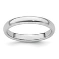 thumbnail image 4 of Platinum 3mm Half-Round Comfort Fit Lightweight Band Ring Size 7, 4 of 6