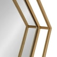 thumbnail image 6 of Kate And Laurel Felicia Modern Hexagon Mirror, 30" x 30", Gold, Geometric Accent Mirror For Wall, 6 of 8