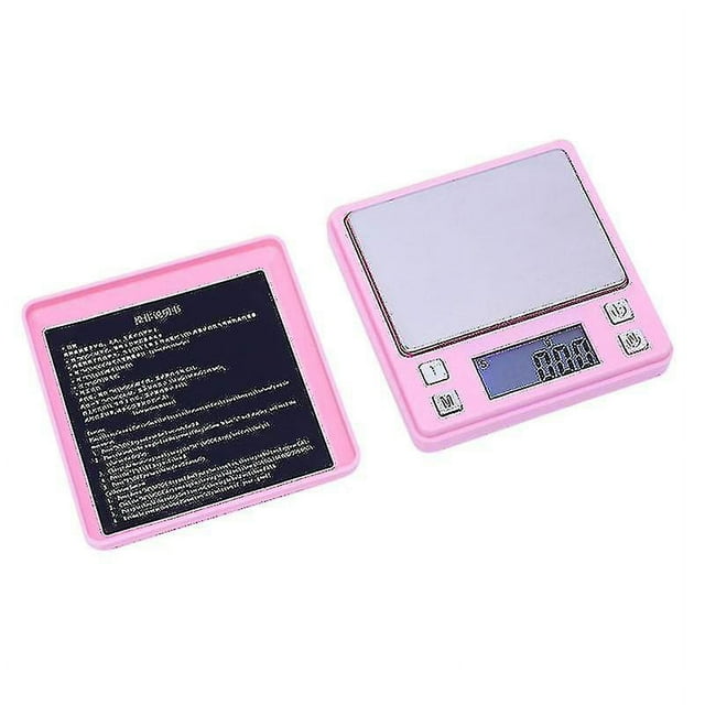 Mini báscula de bolsillo de joyería digital para báscula de gramo de pesaje de oro 200 g/0,01 g rosa