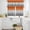Orange Gray, variant on Green Gray Ombre Kitchen Curtains Sets for Windows 24 Inch Length, Modern Gradient Abstract Art Rod Pocket Window Treatments Tier Curtains and Valances Set for Bedroom/Bathroom