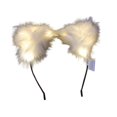 thumbnail image 4 of Bunblic Light up Furry Ears Headband 3 Lighting Modes Hairband for Wedding Children Adults Warm Light, 4 of 8