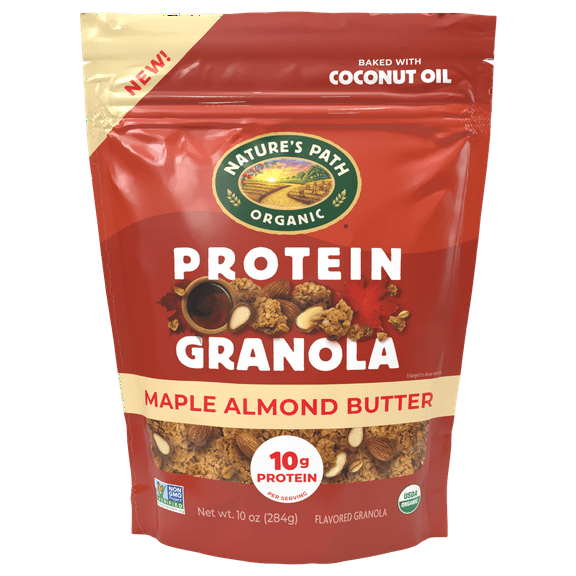 Nature's Path Organic Maple Almond Butter Protein Granola, 10 oz (Pack of 6), Non-GMO