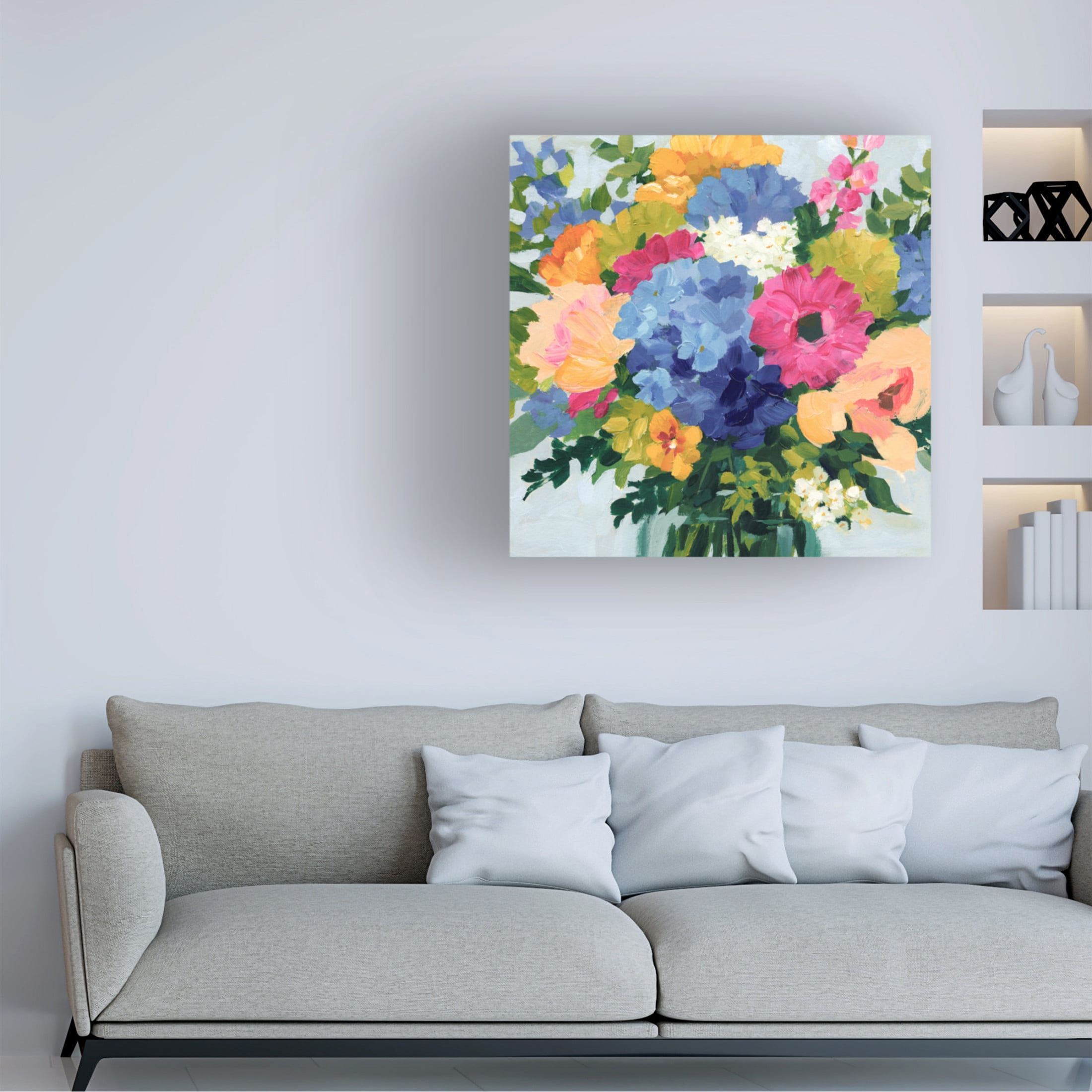 Trademark Fine Art Victoria Barnes Blooming Brightly II Canvas Wall Art