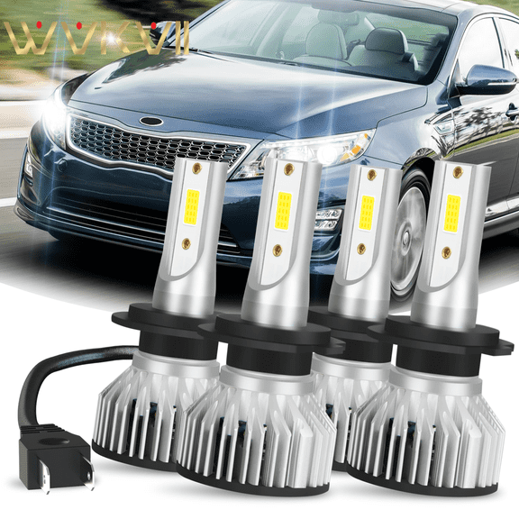 For Kia Optima 2014 2015 2016 LED Headlight Bulbs H7 High Beam and Low Beam 4pcs