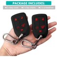 thumbnail image 2 of Key Fob Cover Compatible with GMC Sierra 1500 2500HD 3500HD Chevrolet Silverado 2021-2025 Keychain Case Holder Protector,Black red/Black red, 2 of 6
