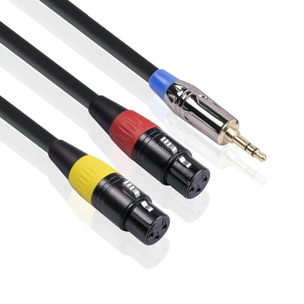 XLR Male Vers 2-RCA Femelle Micro Adaptateur Cable / for Enceinte  Amplificateurs