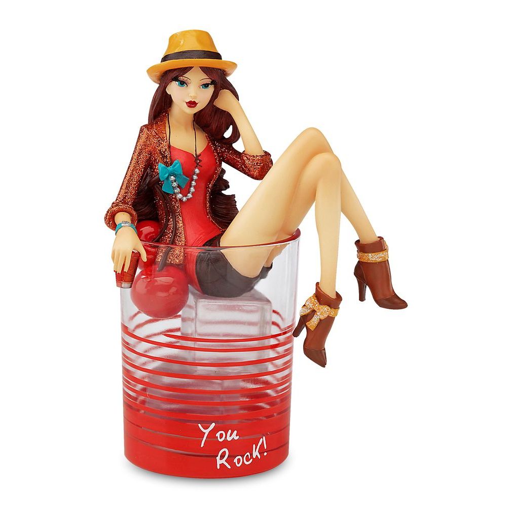Hiccup by H2Z 73606 You Rock! Cocktail Glass with Manhattan Girl Figurine by Pavilion Gift Company