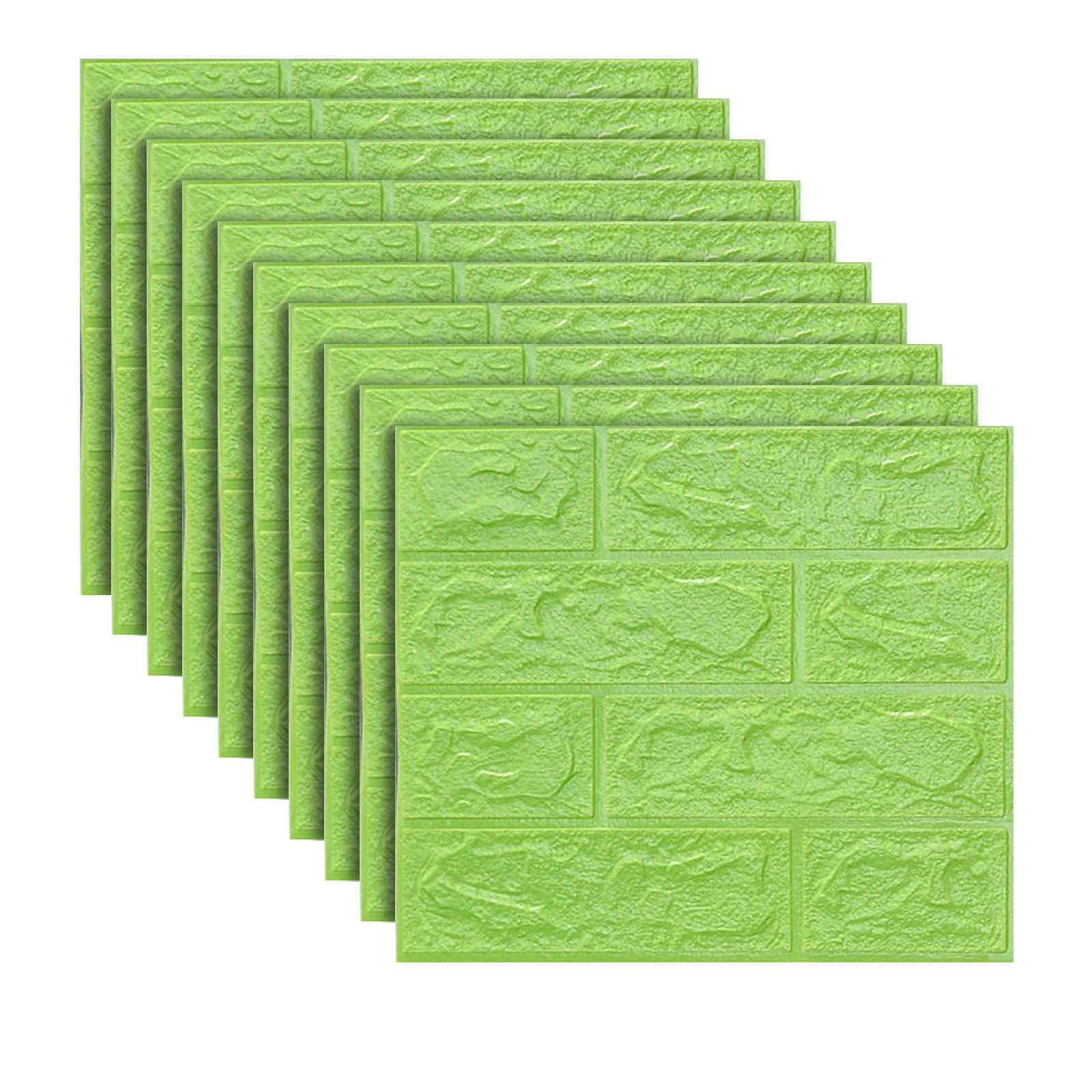 Gerich 10 Pcs 3D Wall Stickers for Living Room, Self-adhesive Tile ...