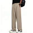 thumbnail image 2 of Men Microfiber Wrinkle Free Pleated Dress Pants Expandable Stretch Waist S-XL（1 piece）, 2 of 7