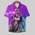 thumbnail image 3 of Apex Legends Lifeline Casual Short Sleeve Shirt Lapel Collar Shirt Summer Beach Shirt XL, 3 of 8