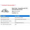 thumbnail image 2 of Water Pump - Compatible with 1997 - 2004 Chevy Corvette 1998 1999 2000 2001 2002 2003, 2 of 2