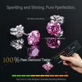 thumbnail image 3 of Moissanite Stud Earrings for Women,F136 Implant Grade Titanium Stud Earring Jewelry Engagement Gifts for Women Men, 3 of 7