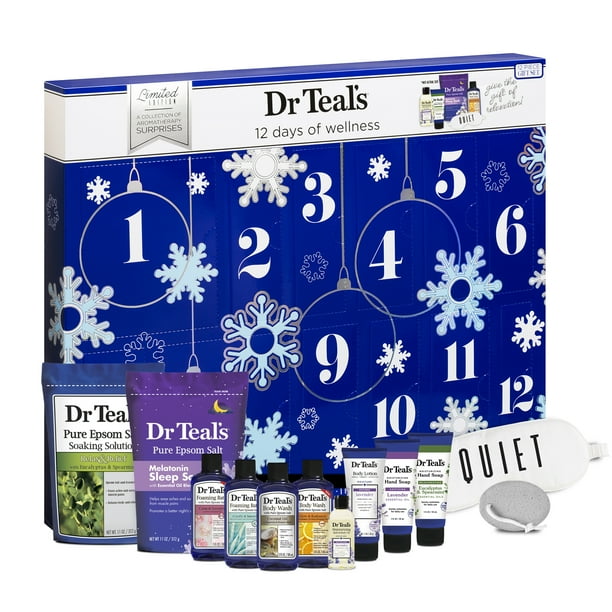 Dr Teal's Bath and Body Advent Calendar 12 Piece Gift Set - Walmart.com