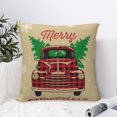 thumbnail image 6 of Rateoe Christmas Vintage Red Truck Pattern Throw Pillow Cover Premium Pillow Stuffer Sham Square for Decorative Cushion Bed Couch Sofa(Pillow insert not included), 6 of 8