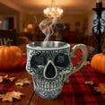 thumbnail image 3 of Skull Coffee Mug With Saucer Set Gothic Porcelain Tea Cup Ornates Skull Coffee Mug Funny Ceramic Tea Cup-Diabolical Bonehead Cup, 3 of 6