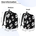 thumbnail image 2 of Goofa The Nightmare Before Christmas Pattern Durable Canvas Daypack - High-Quality Vintage Backpack, Compact & Versatile for Travel and Everyday Use-Medium, 2 of 5