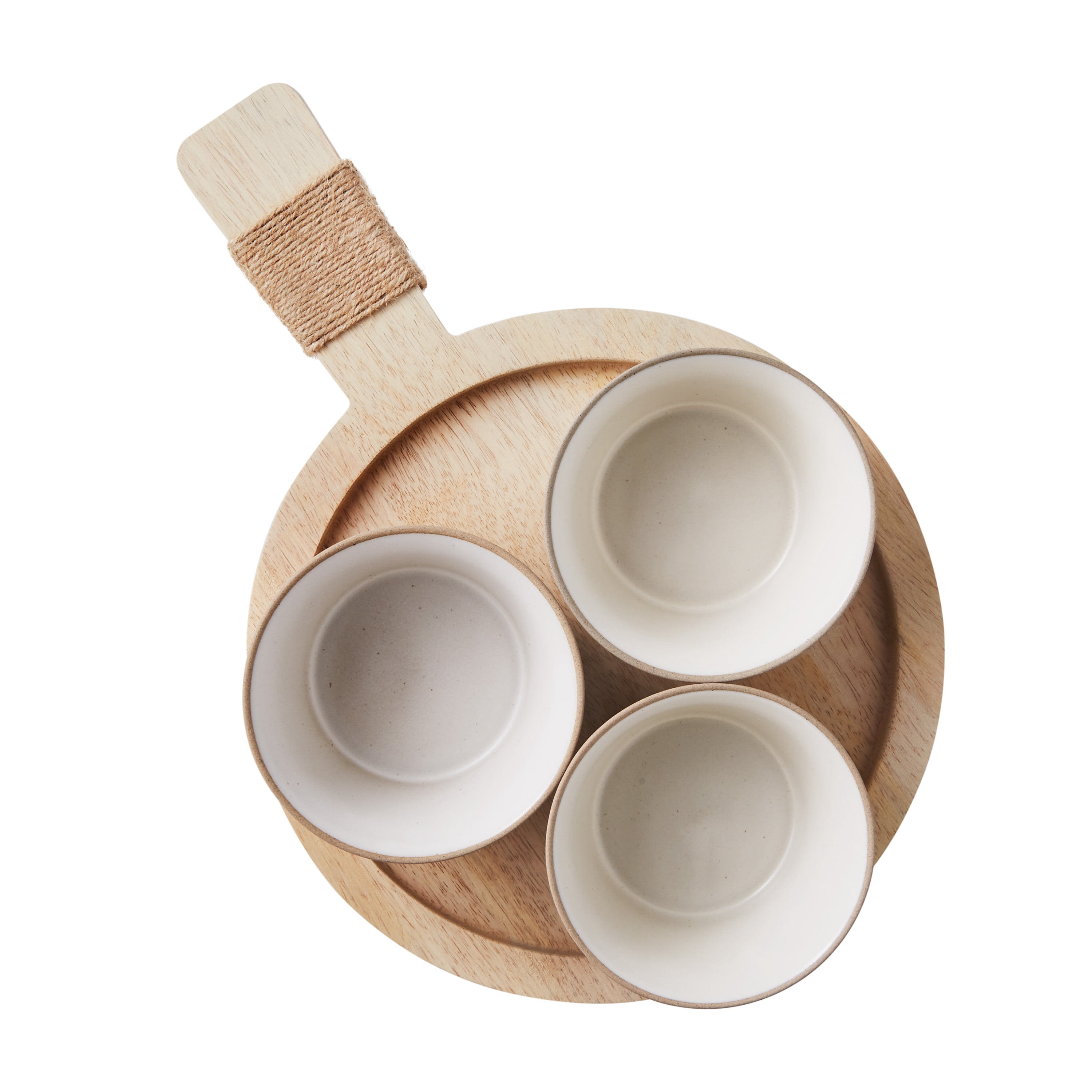 Better Homes & Gardens Whitewash Mango Wood Condiment Board Set by Dave & Jenny Marrs