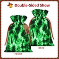 thumbnail image 2 of Pofeuu Green Tie Dye Print Burlap Bags with Drawstrings Drawstring Gift Bags Pouch Bag for Thankgiving Birthday Party Gift Wrapping Treats and Party Favors-Medium, 2 of 9